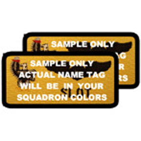 168th Air Refueling Squadron Set Of Identical Cloth Name Tags