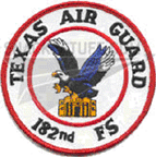 182nd Fighter Squadron Patch